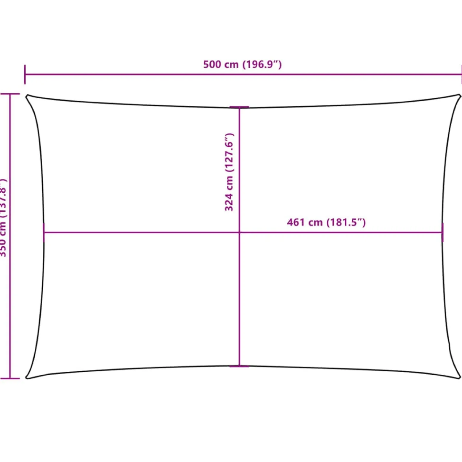 Żagiel przeciwsłoneczny Brąz 3.5 x 5 m vidaXL
