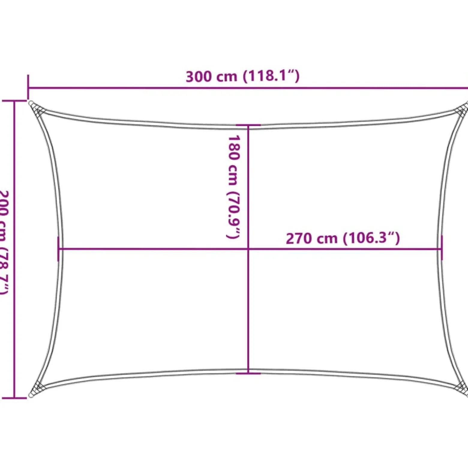 Żagiel przeciwsłoneczny Kremowy 3 x 2 m vidaXL