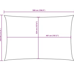 Żagiel przeciwsłoneczny Brąz 3.5 x 5 m vidaXL