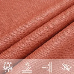 Żagiel przeciwsłoneczny, 160 g/m², terakotowy, 2x4,5 m, HDPE