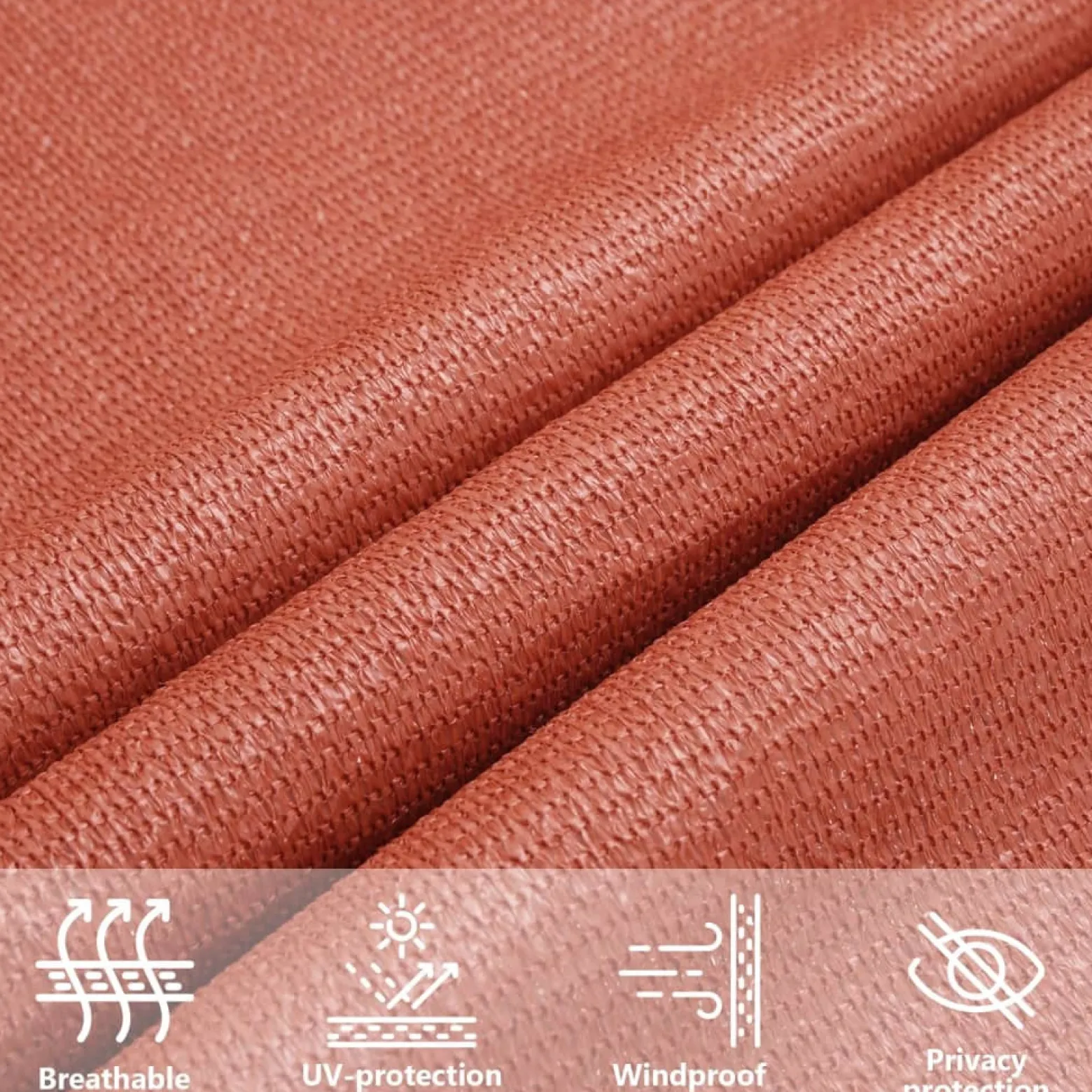 Żagiel przeciwsłoneczny, 160 g/m², terakotowy, 2x4,5 m, HDPE