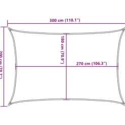 Żagiel przeciwsłoneczny Kremowy 3 x 2 m vidaXL