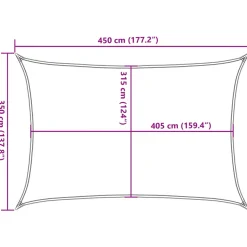 Żagiel przeciwsłoneczny Pomarańczowy 3.5 x 4.5 m vidaXL
