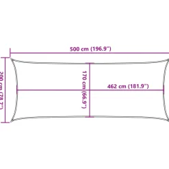 Żagiel przeciwsłoneczny Żółty 2 x 5 m vidaXL