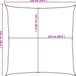 Żagiel przeciwsłoneczny Zielony 2.5 x 2.5 m vidaXL