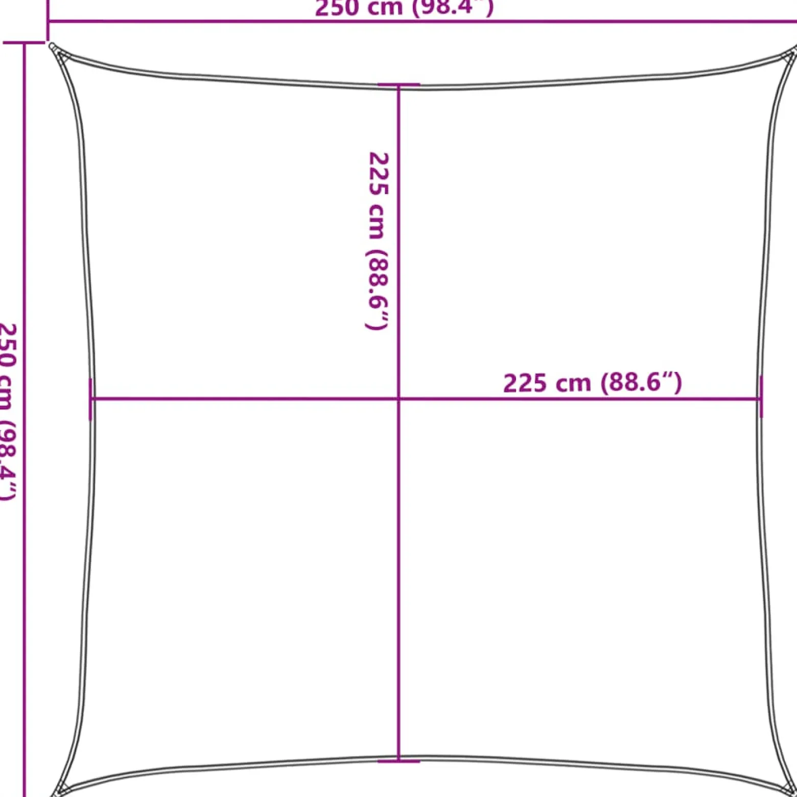 Żagiel przeciwsłoneczny Zielony 2.5 x 2.5 m vidaXL