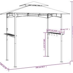 Altana Nad Grill Zadaszenie Nad Grill Antracytowe 240x150x243 cm
