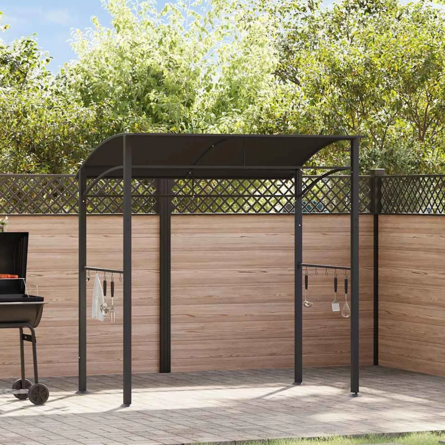 Altana Nad Grill Zadaszenie Nad Grill Antracytowe 215x150x220 cm
