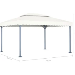 Altana, 400 x 300 cm, kremowa, aluminium
