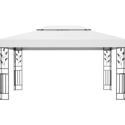 Altana z podwójnym dachem, 3x4 m, biała