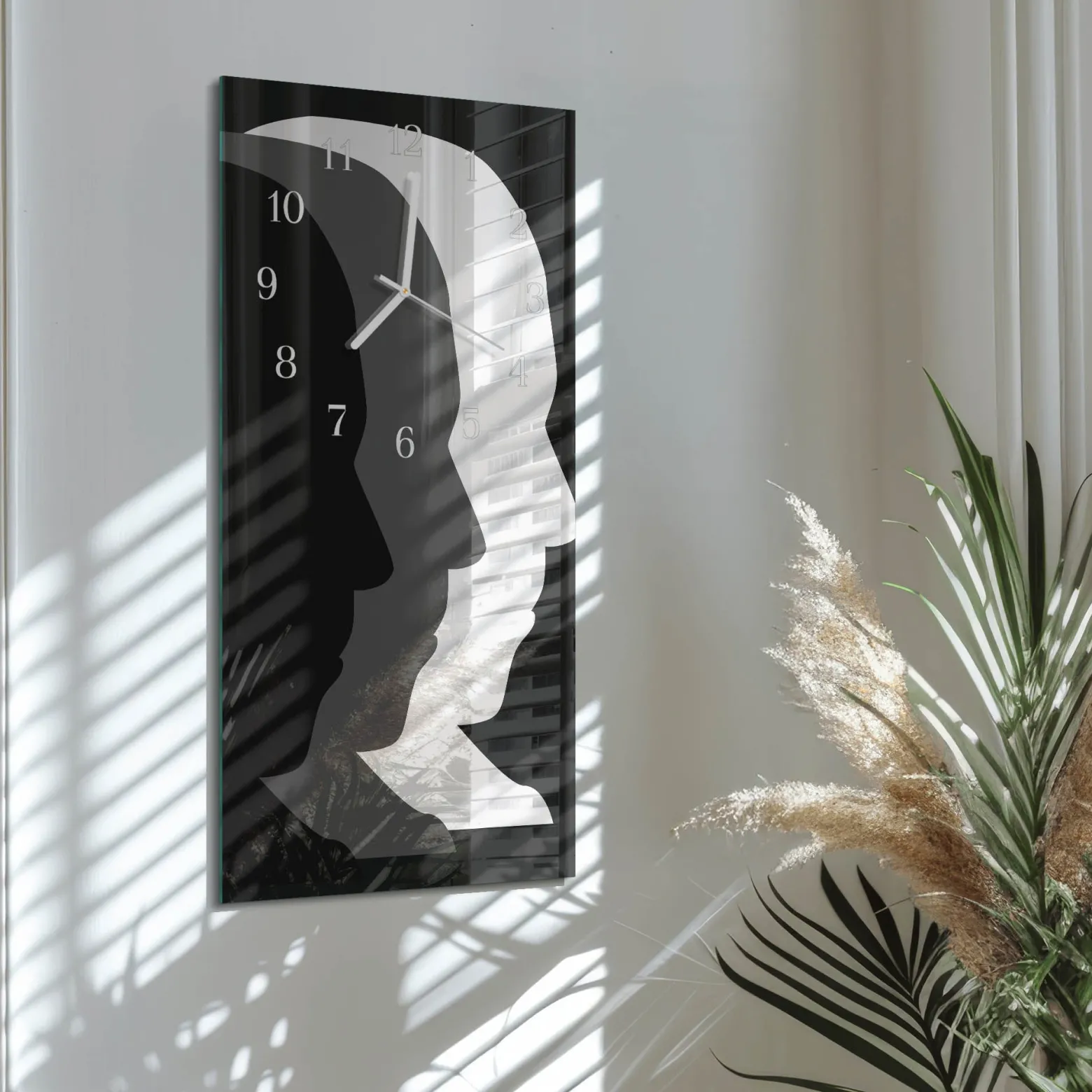 Artystyczny zegar 30x60 Twarz zegar ścienny