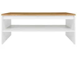 Ława Holten 110x65 z półką dąb wotan/biały