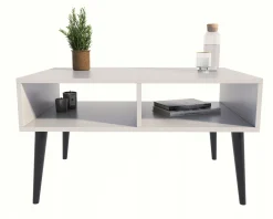 Ława ISLA biały-czarny stolik kawowy skandynawski loft PER