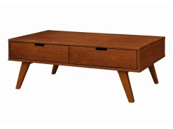 Ława Malmo 120 cm drewniana 4 szuflady, kolor kasztan