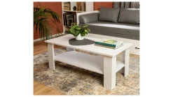 Ława Nepo Plus 115x56 z półką biała