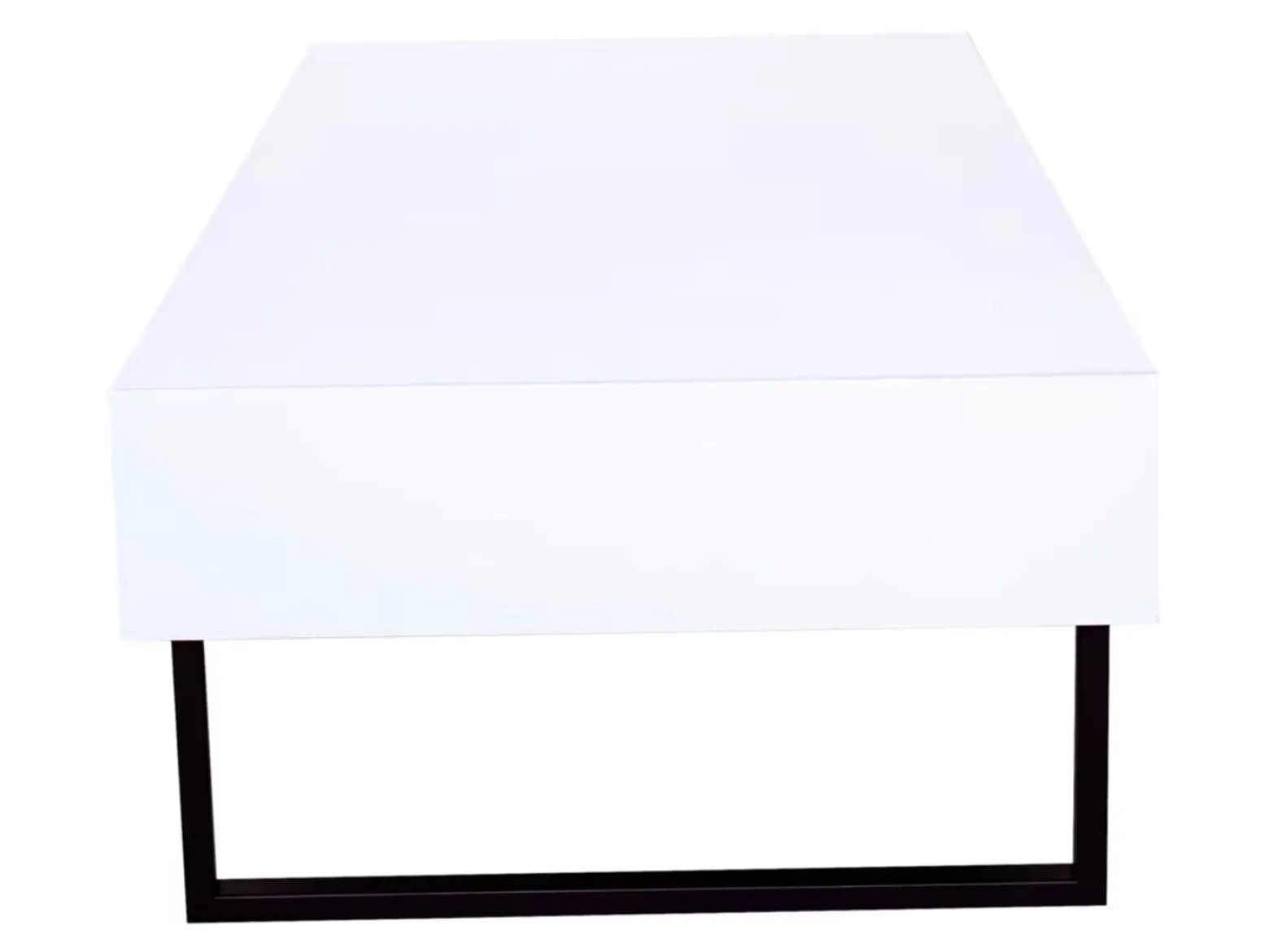 Ława prostokątna Orleans 120x60/42 biało-czarna