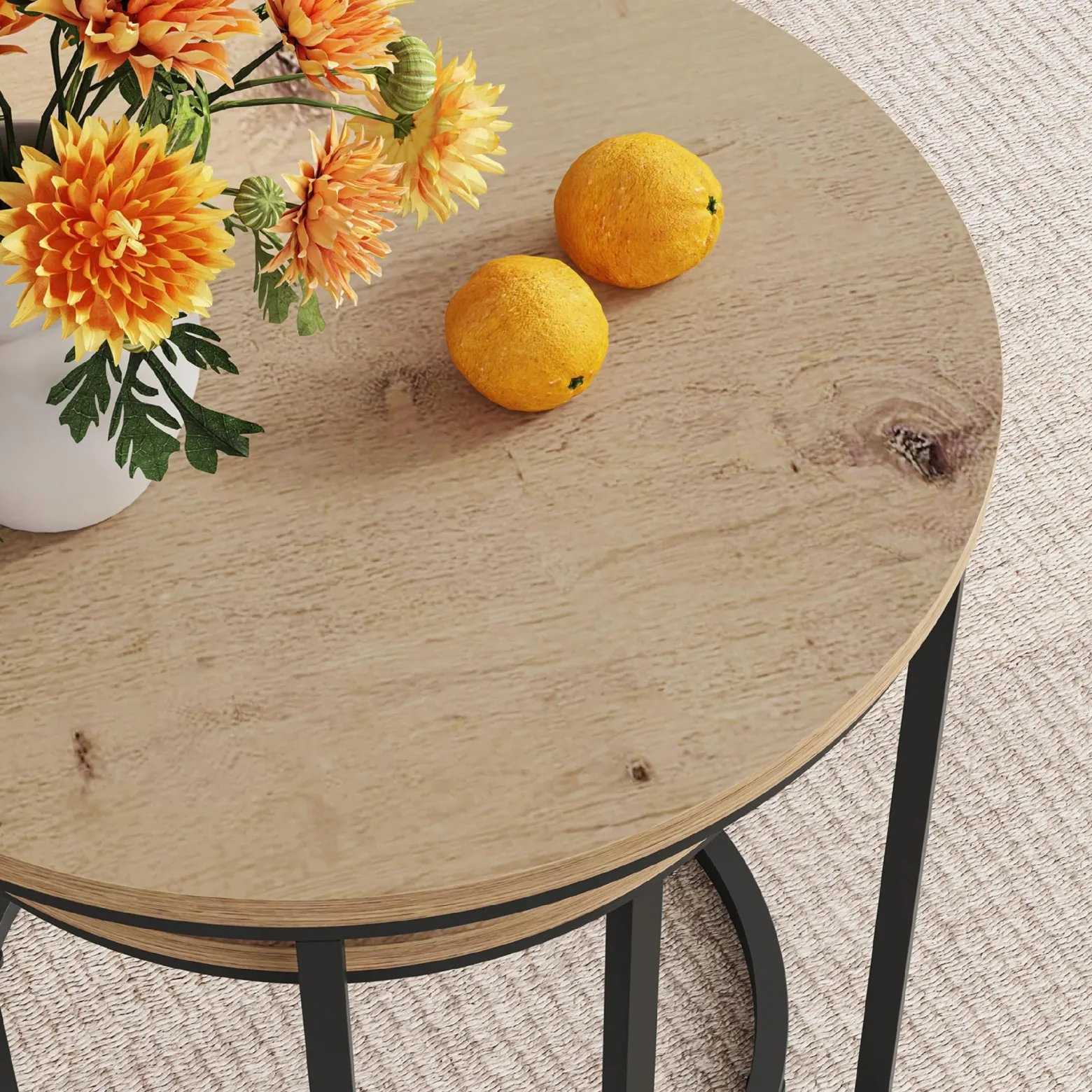 Ława stolik kawowy artisan-czarny zestaw komplet 2 ław styl loft rustykalny