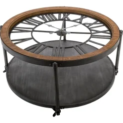 Ława stolik kawowy w stylu LOFT zegar do salonu 90 cm