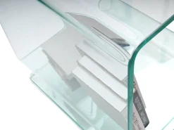 ława szklana capri transparentny, podstawa transparentny