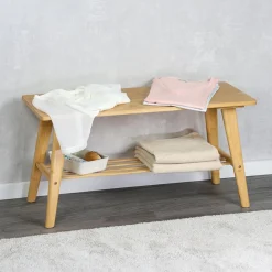 Ławka bambusowa KESPER, 80 x 30 x 41 cm