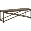 Ławka Brąz 120 cm Technorattan vidaXL