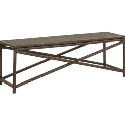 Ławka Brąz 120 cm Technorattan vidaXL