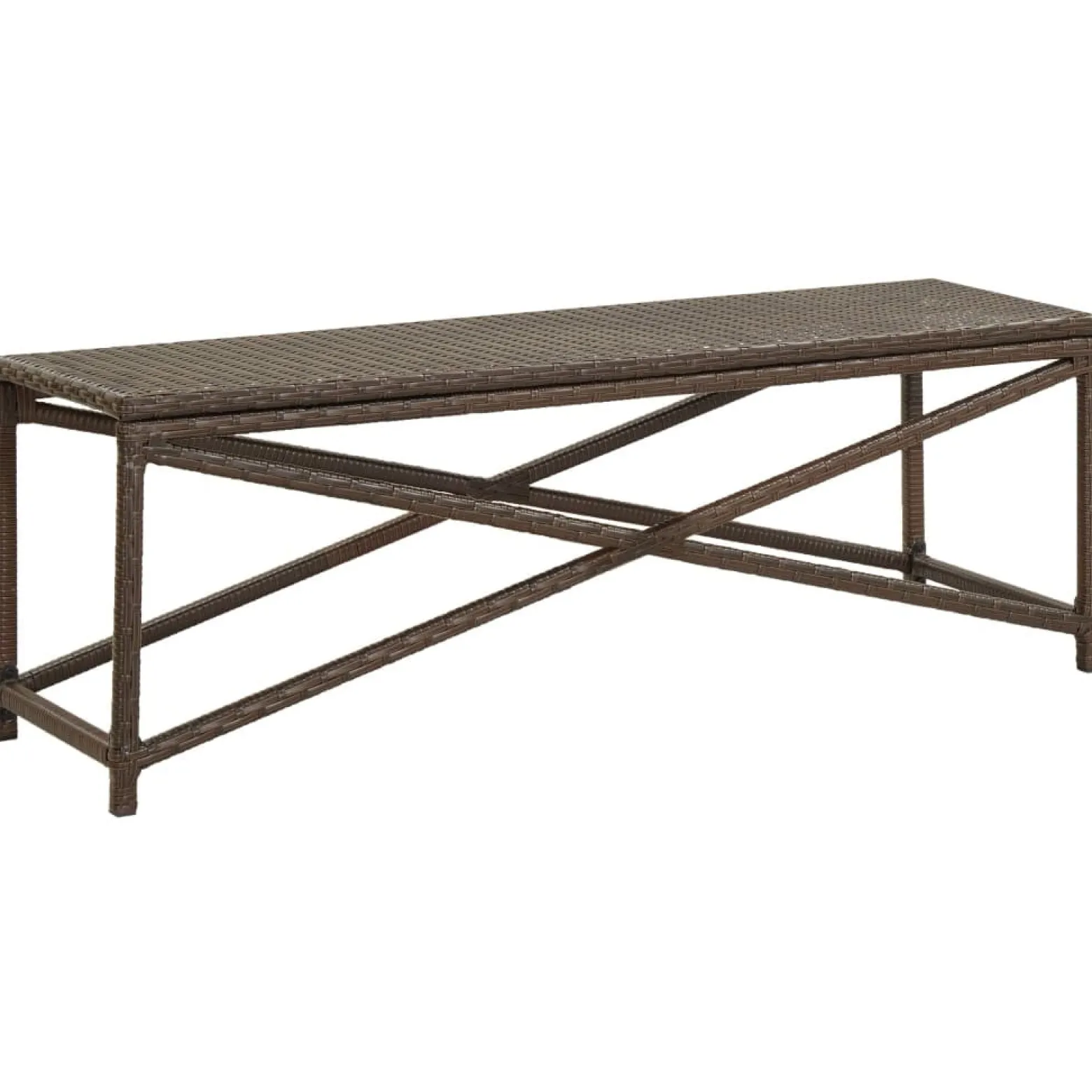 Ławka Brąz 120 cm Technorattan vidaXL