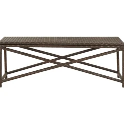 Ławka Brąz 120 cm Technorattan vidaXL