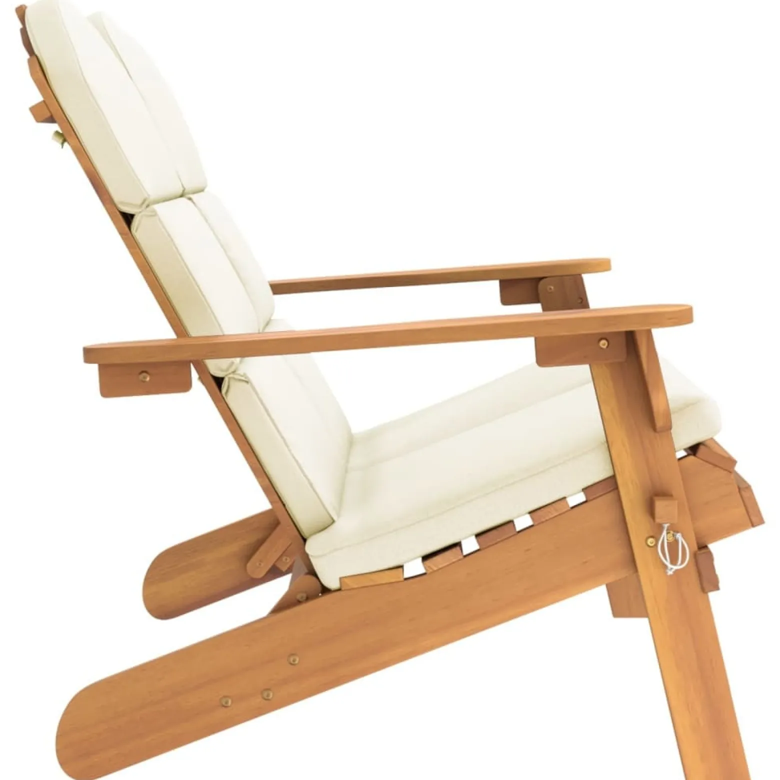 Ławka ogrodowa Adirondack z poduszkami, 126 cm, drewno akacjowe