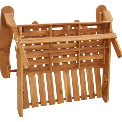 Ławka ogrodowa Adirondack z poduszkami, 126 cm, drewno akacjowe