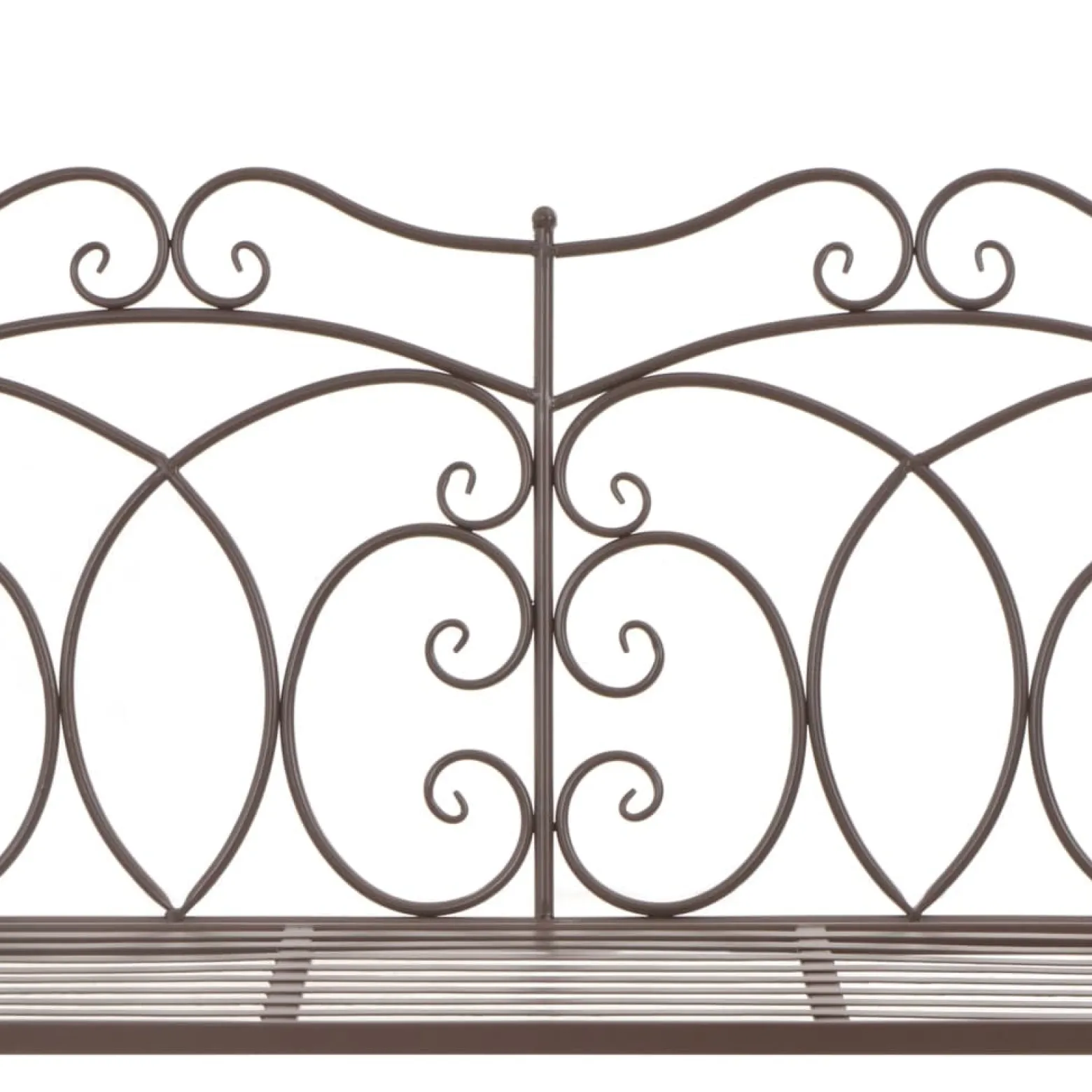 Ławka ogrodowa Brąz 104 cm Metal vidaXL
