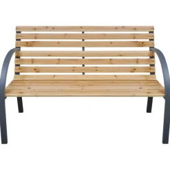 Ławka ogrodowa, 112 cm, lite drewno jodłowe