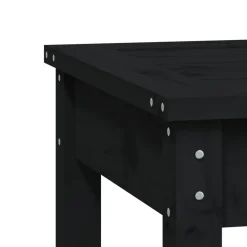 Ławka ogrodowa Czarny 80 x 44 x 45 cm Drewno sosnowe vidaXL