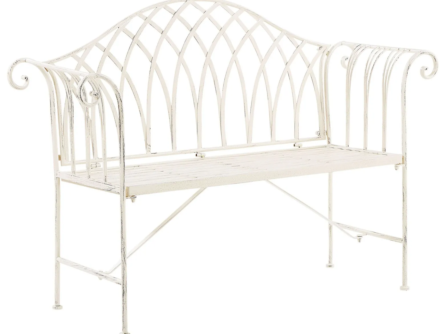 Ławka ogrodowa dwuosobowa 130x45 biała