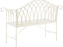 Ławka ogrodowa dwuosobowa 130x45 biała