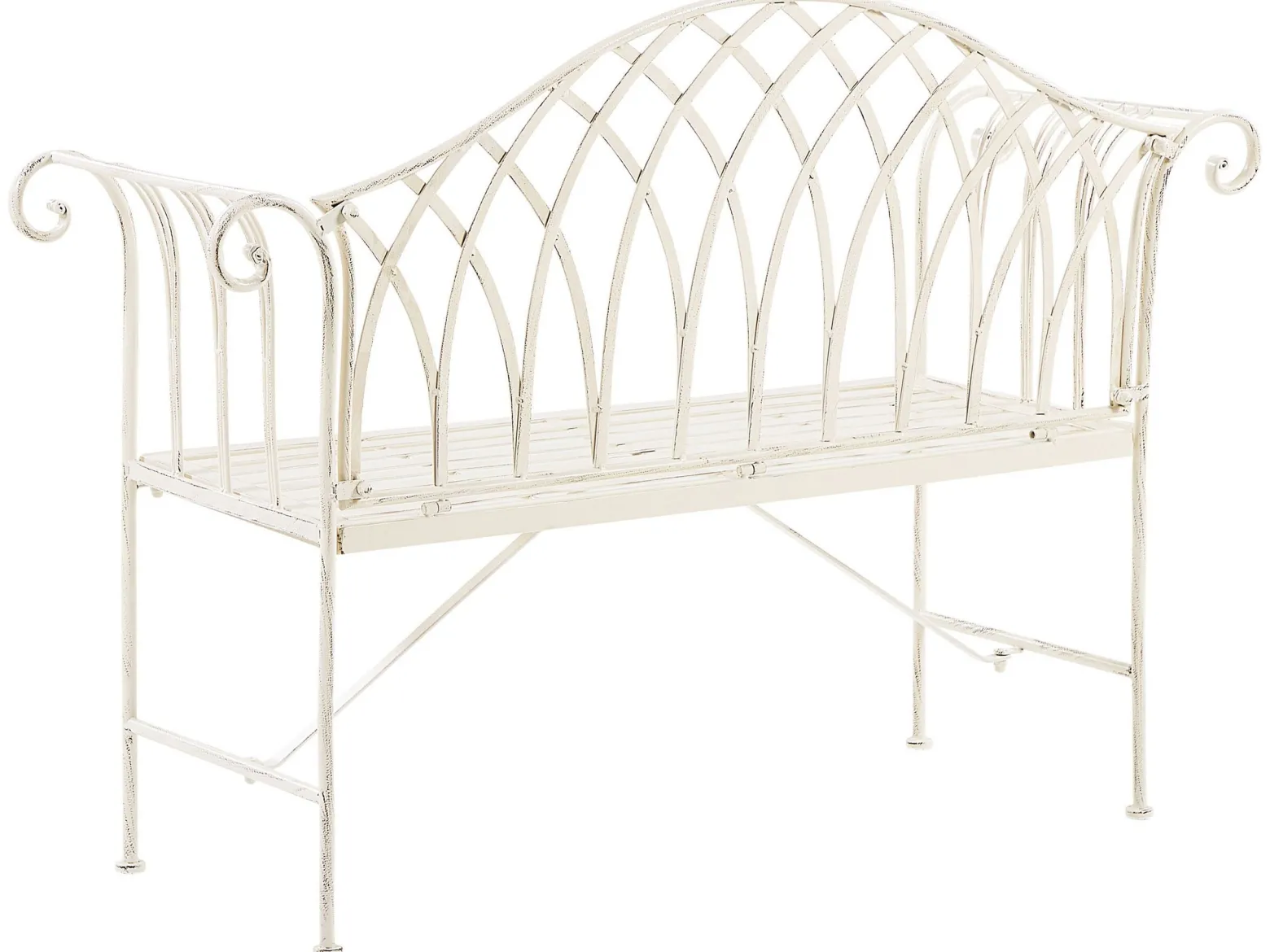 Ławka ogrodowa dwuosobowa 130x45 biała