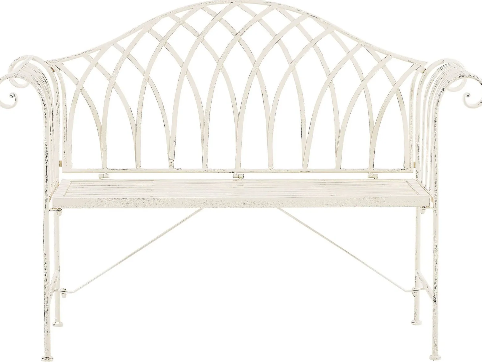 Ławka ogrodowa dwuosobowa 130x45 biała