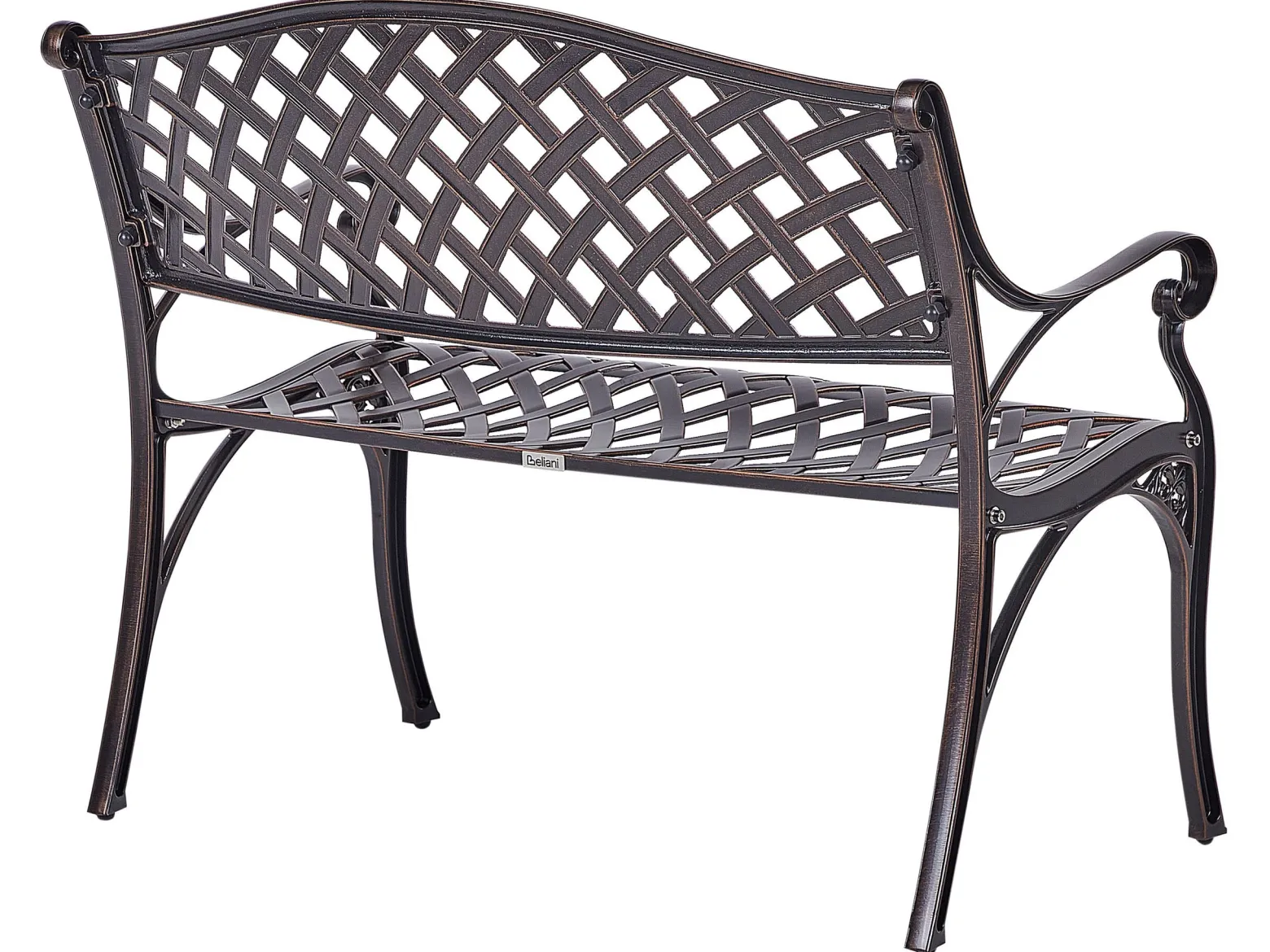 Ławka ogrodowa STAGGIA 104 cm Metal Brązowy