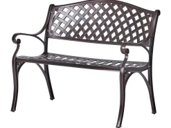 Ławka ogrodowa STAGGIA 104 cm Metal Brązowy