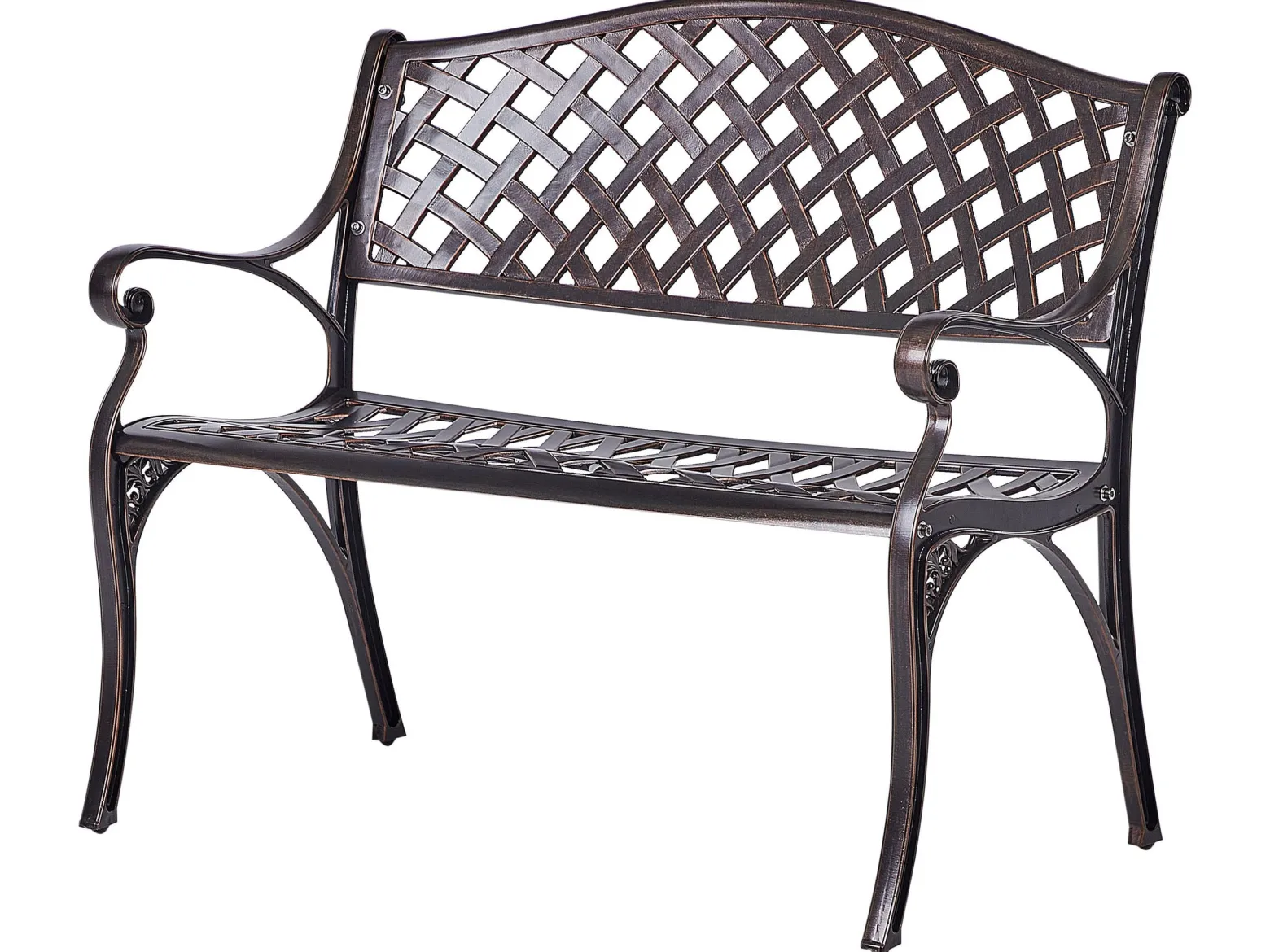 Ławka ogrodowa STAGGIA 104 cm Metal Brązowy