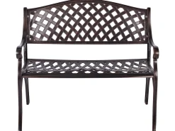 Ławka ogrodowa STAGGIA 104 cm Metal Brązowy