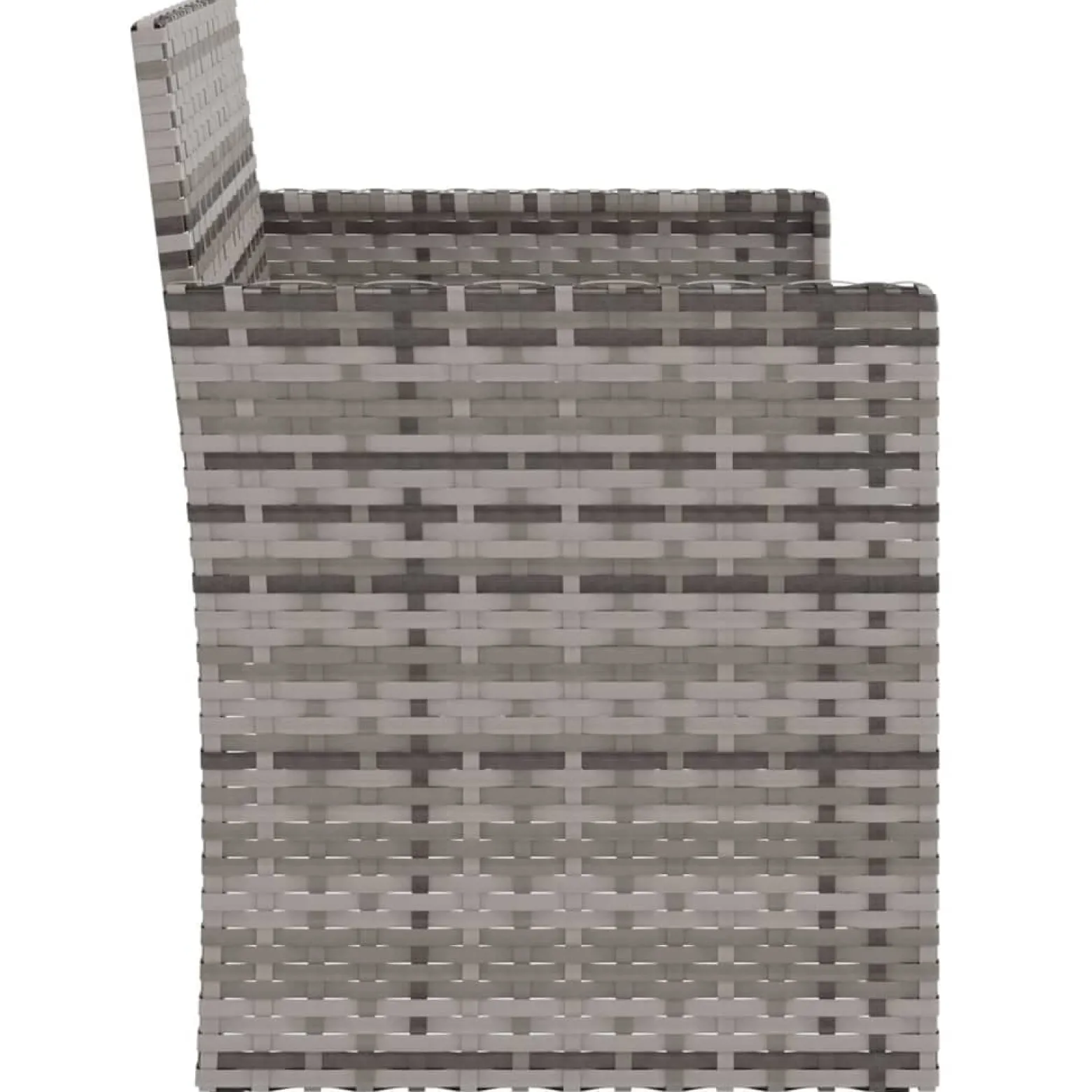 Ławka ogrodowa z poduszkami, szara, 105 cm, polirattan