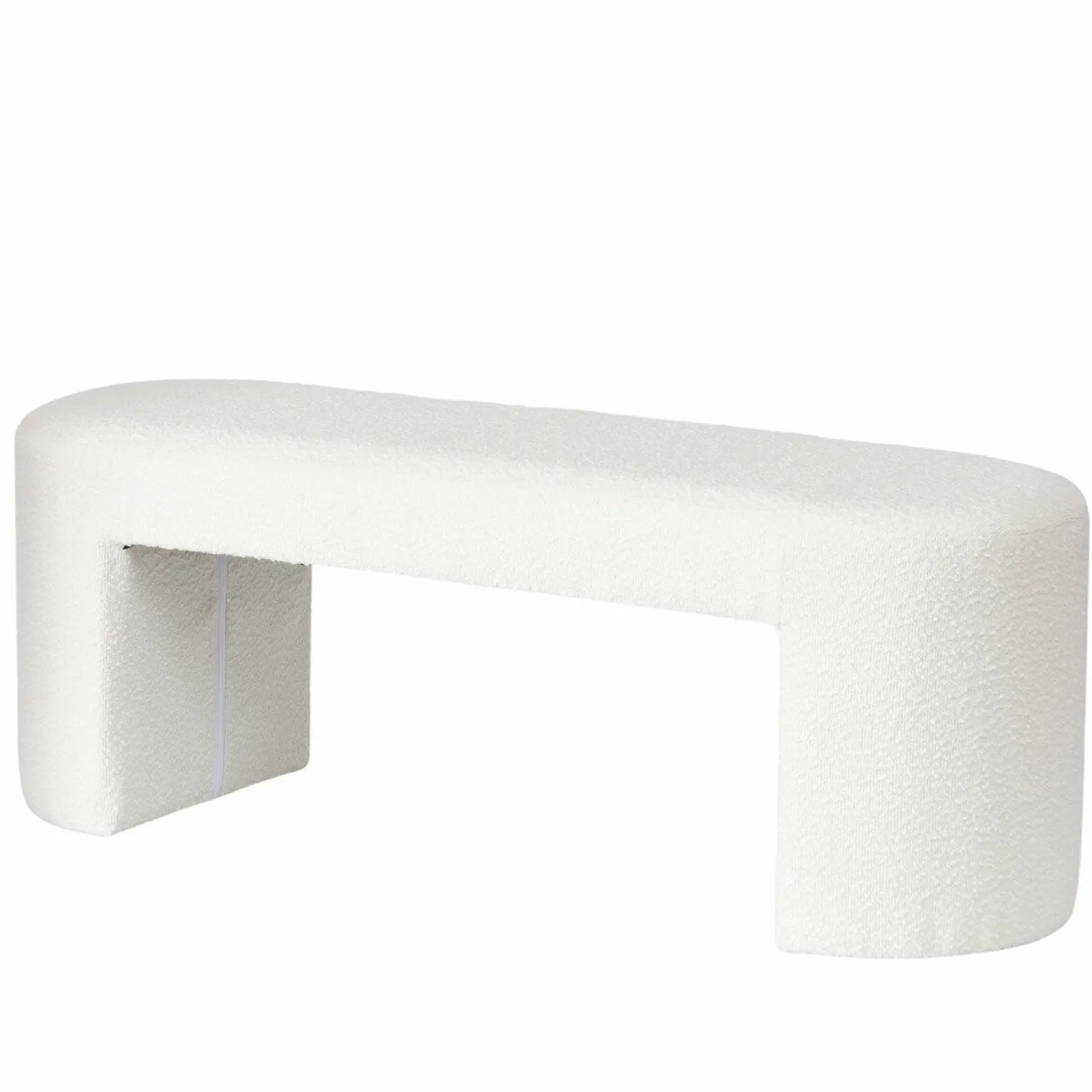 Ławka w pluszowym obiciu SOLIN, wys. 42 cm