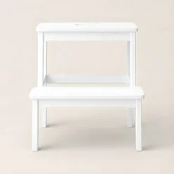 Bambusowy taboret ze schodkiem KROK, wys. 46 cm