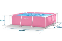 Basen ogrodowy stelażowy INTEX 220x150 cm 28266 + mata