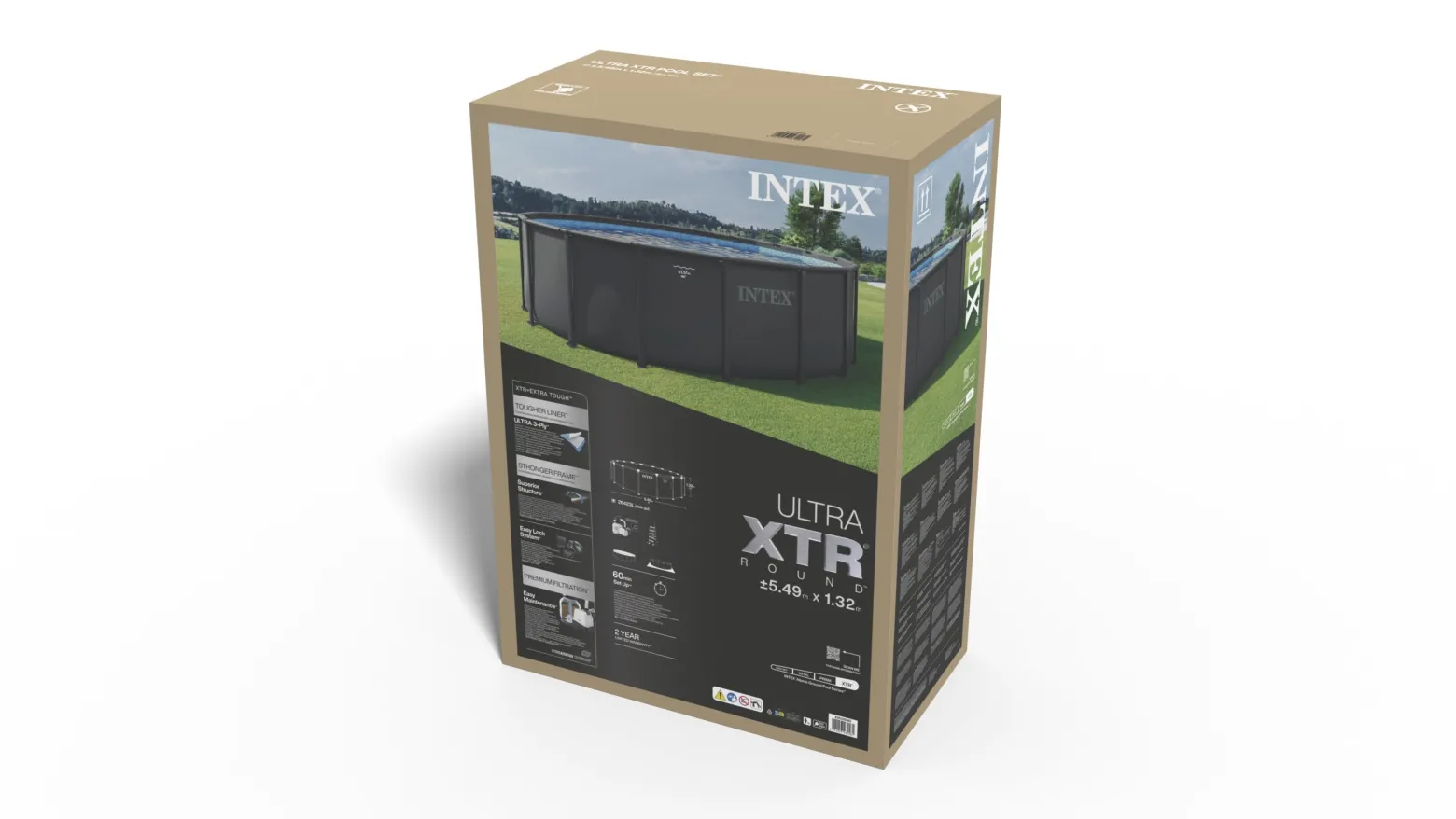 Basen ogrodowy stelażowy ULTRA XTR 549x132 cm z pompą INTEX 26330 ND