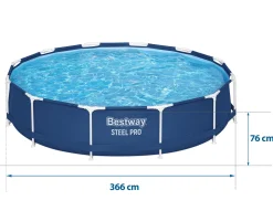 Basen ogrodowy stelażowy 366x76 Bestway 56706