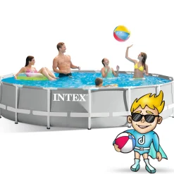 Basen ogrodowy stelażowy 457x107cm Intex zestaw 18w1