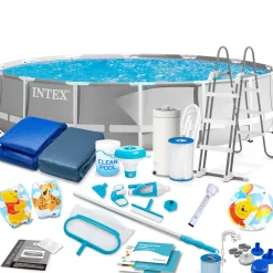 Basen ogrodowy stelażowy 427x107cm Intex zestaw 21w1