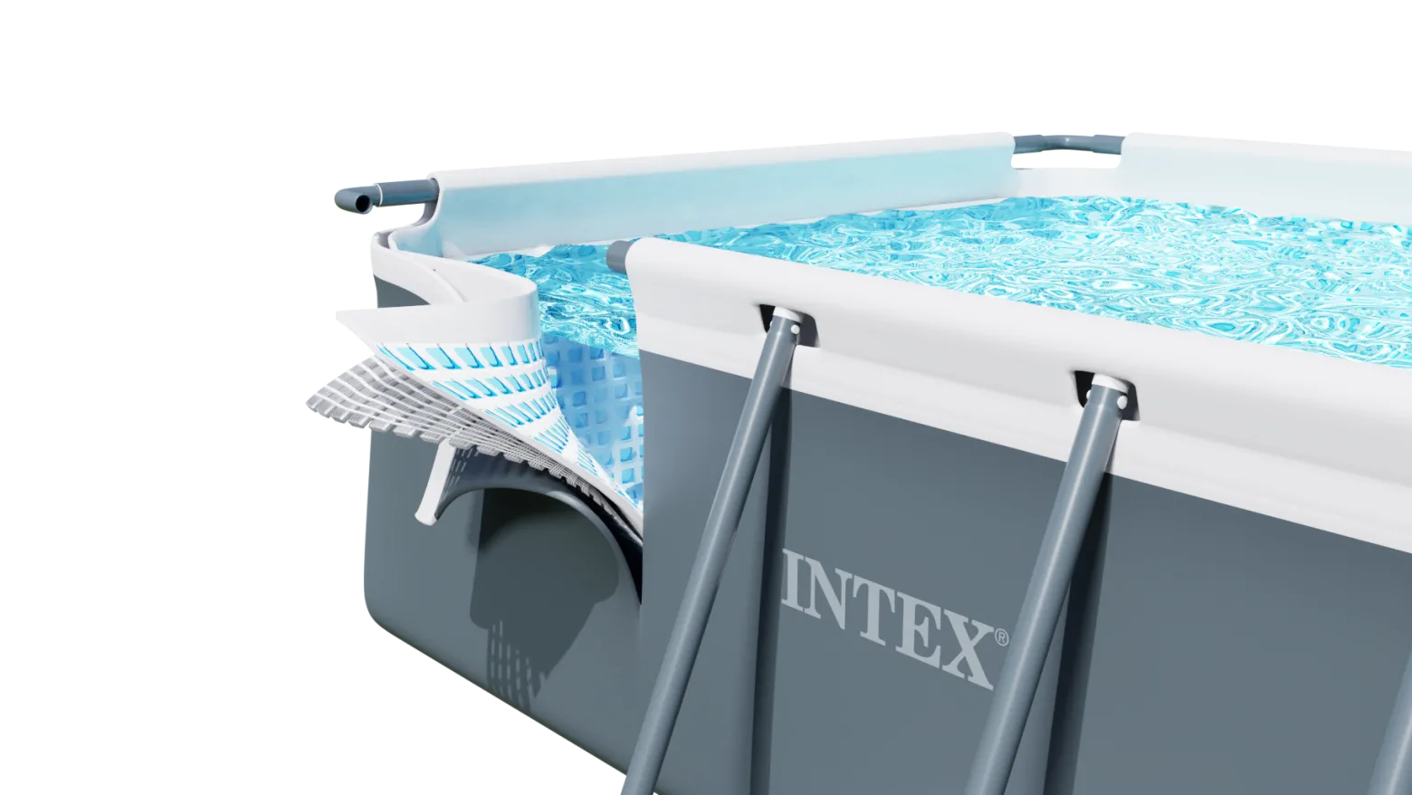 Basen ogrodowy stelażowy 549x274x132cm Intex zestaw 20w1